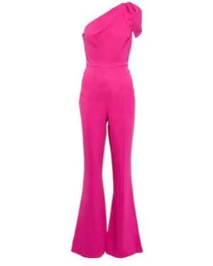 Roland Mouret Asymmetric Crepe Jumpsuit - Pink