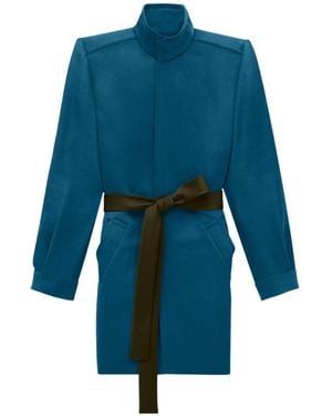 Saint Laurent Belted Coat - Blue