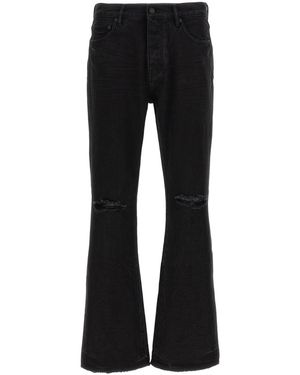 Purple Brand Lancer Ripped Flared Jeans - Black