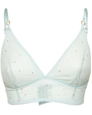 Stella McCartney Embellished Mesh Soft Cup Bra - Blue