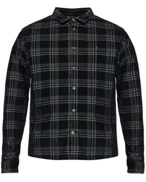 AllSaints Rockley Check Shirt - Black