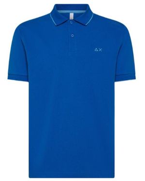 Sun 68 Polo Small Stripes - Blue