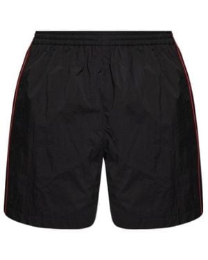 Balenciaga Logo Embroidered Tracksuit Shorts - Black