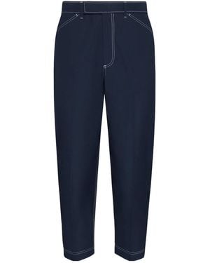 Thom Browne Contrast Stitch Trousers - Blue