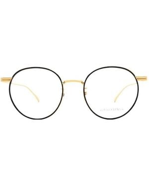 Bottega Veneta Eyewear Round Frame Glasses - White