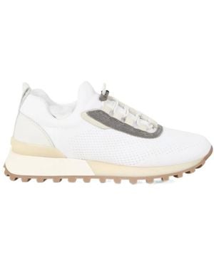 Brunello Cucinelli Monili Chain-Detail Trainers - White