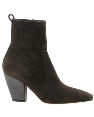Brunello Cucinelli Precious Heel Ankle Boots - Black
