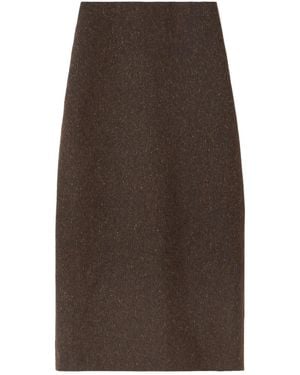 Blazé Milano Slit Midi Skirt - Brown