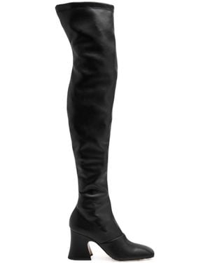 Chloé Janis Leather Over-The-Knee Boots - Black