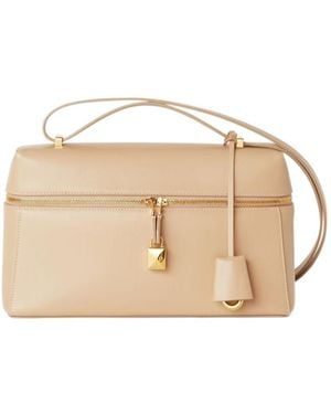 Loro Piana Zip-Open Shoulder Bag - Natural