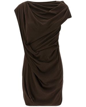 Entire studios Twist Draped Mini Dress - Black