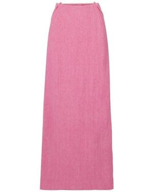Jacquemus Logo Split Extra Long Skirt - Pink