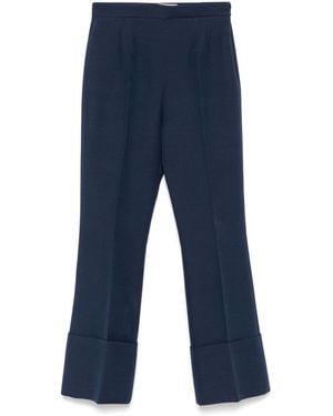 Valentino High Waist Tailored Trousers - Blue