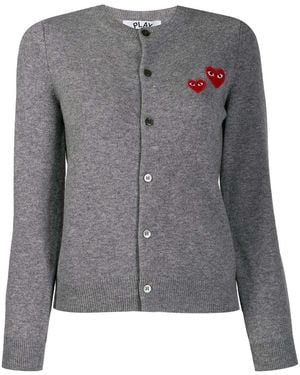COMME DES GARÇONS PLAY Embroidered Cardigan - Grey