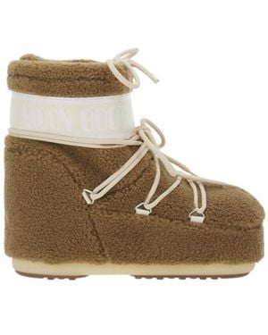 Moon Boot Drawstring Low Boots - Natural