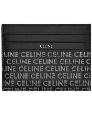 Celine Logo Card Bag - Black
