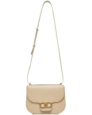 Ferragamo Double Gancini Cross Body Bag - White