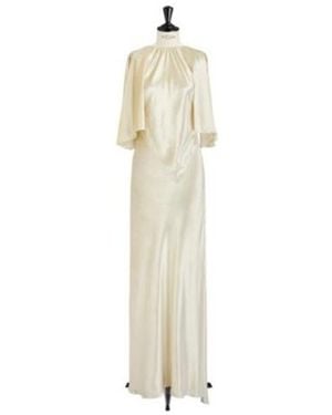 Dior Fluid Silk Velvet Long Dress - White