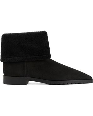 TOTEME Fold-Down Shearling Boots - Black