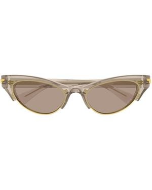 Bottega Veneta Eyewear Cat Eye Frame Sunglasses - White