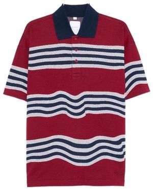Napapijri Striped Polo Shirt - Red