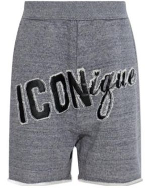 DSquared² Wide Leg Shorts - Grey