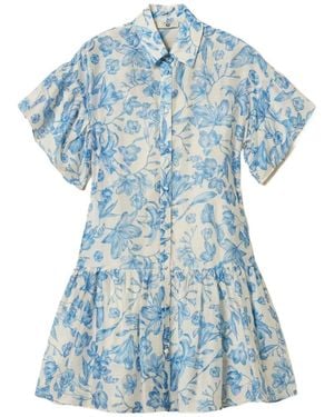 Twinset Floral-Print Shirt Dress - Blue