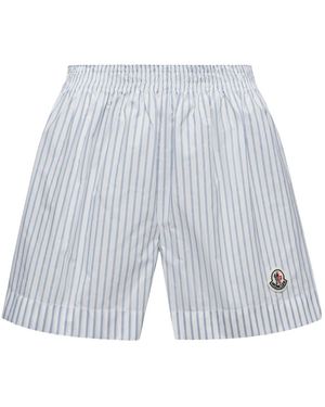 Moncler Striped Shorts - White