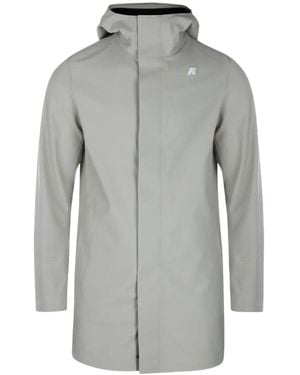 K-Way Hooded Longline Jacket - Gray
