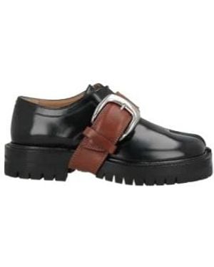 Maison Margiela Plain Colour Lace-Up Shoes - Brown