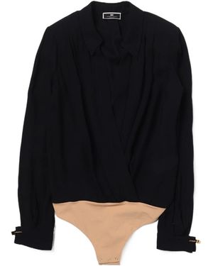 Elisabetta Franchi Shirt Collar Jumpsuit - Black