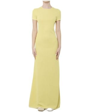 Jacquemus La Robe Maille Knitted Maxi Dress - Yellow