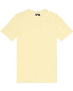 DIESEL Logo-Print Short-Sleeve T-Shirt - Yellow