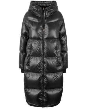 Herno Zip-Up Hooded Coat - Black