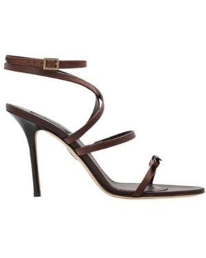 DSquared² Open-Toe High-Heeled Sandals - Metallic