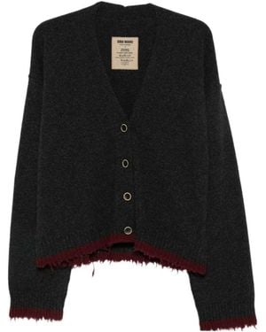 Uma Wang Long-Sleeve Knit Cardigan - Blue