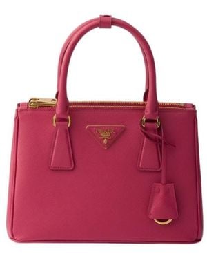 Prada Galleria Small Saffiano Leather Bag - Red