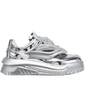 Versace Medusa Metallic Low-Top Trainers - White