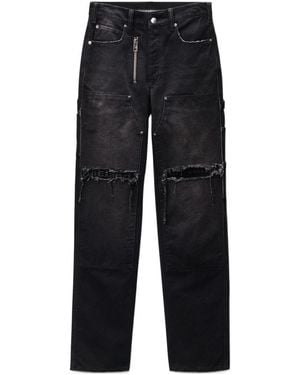 Alexander Wang Zip Carpenter Distressed Jeans - Blue