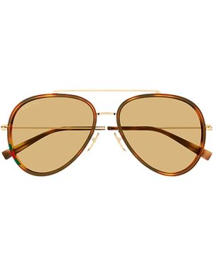 Gucci Gg1981S Pilot-Frame Sunglasses - Metallic