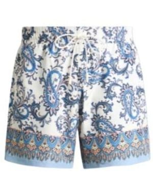 Etro Paisley Printed Roma Swim Trunks - Blue