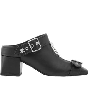 Courreges Gogo 55Mm Leather Mules - Black
