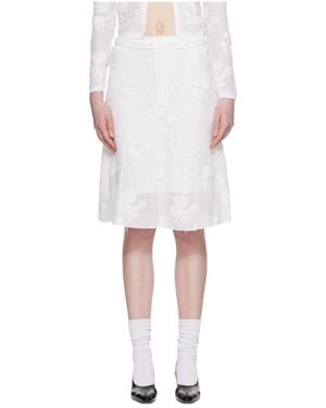 ShuShu/Tong Threadwork Knit Skirt - White