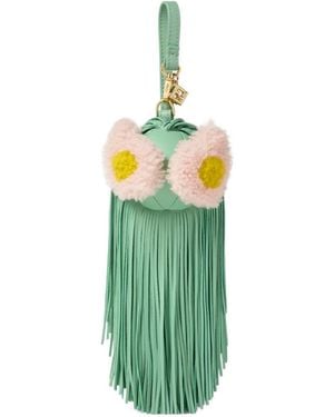 Fendi Fringed Bag Bugs Charm - Green