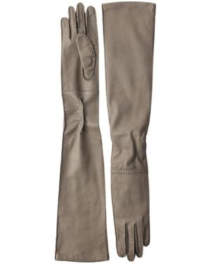Prada Leather Long Gloves - Brown