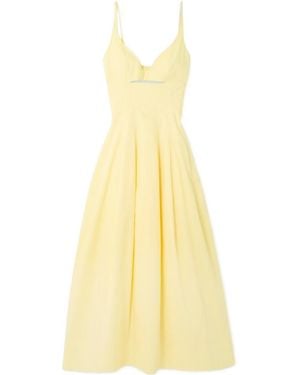 Jonathan Simkhai Maddy Cutout-Detail Midi Dress - Yellow