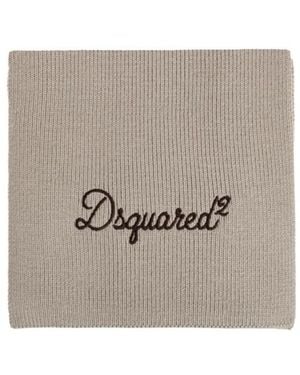 DSquared² Logo Scarf - Gray