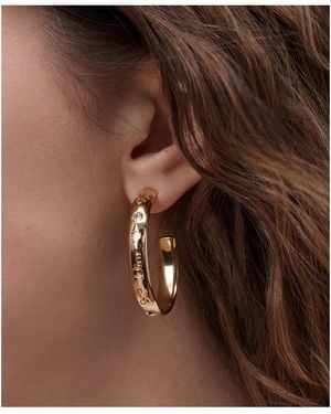 Dior Tresor Hoop Earrings - Brown