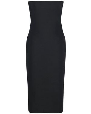 The Row Strapless And Calf Dress - Black