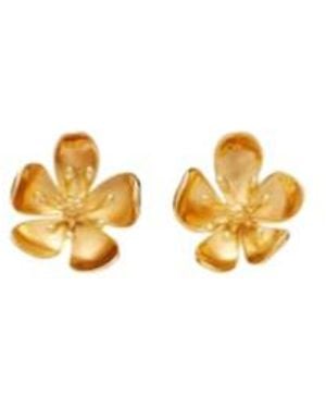 Oscar de la Renta Cherry Blossom Small Earrings - Metallic